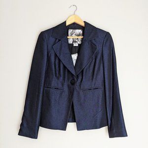 NWT Mac & Jac Shimmery Navy Blue Blazer